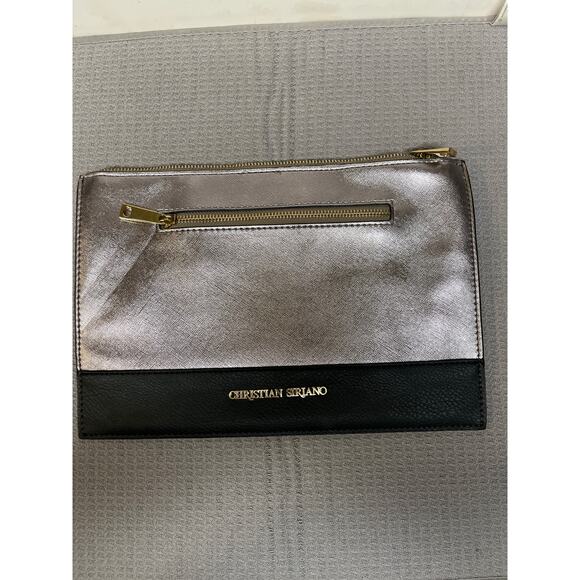 Christian Soriano zipper purse bag with pockets gold/black - Picture 1 of 5